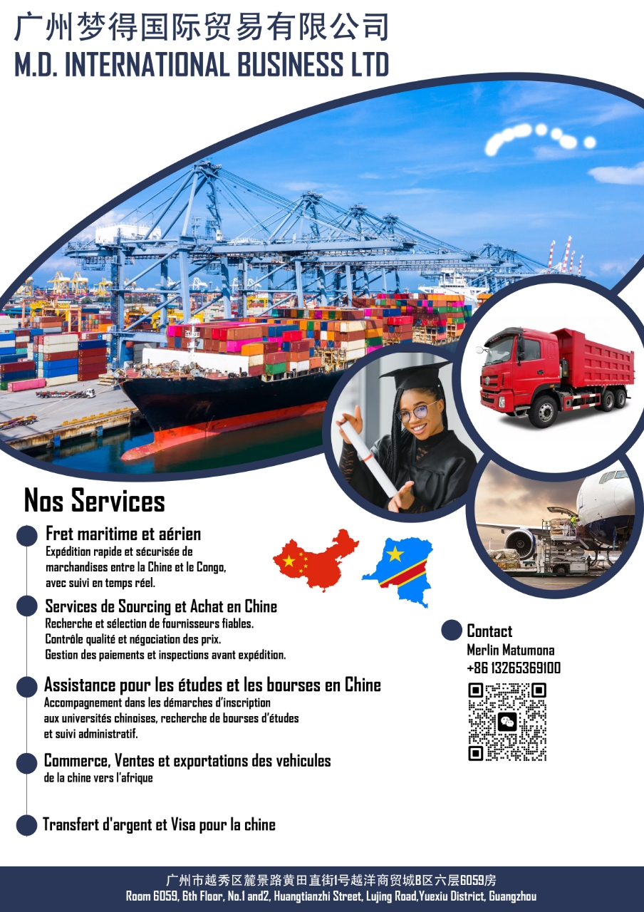 Presentation des services MD International Business Ltd